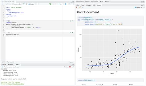 rstudio quarto document